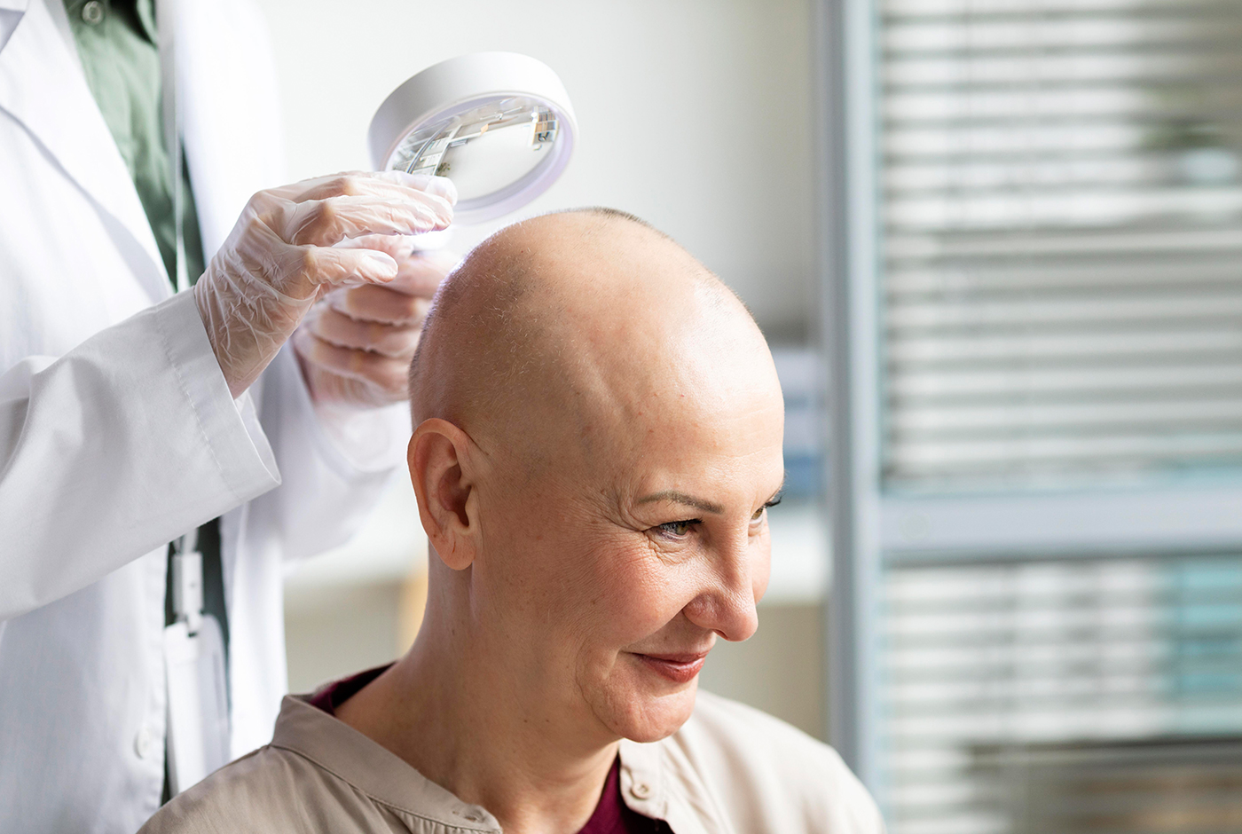 Hair follicles are extracted from a permanent such as the back sides